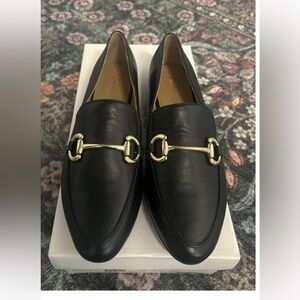 & OTHER STORIES Equestrian Buckle Loafers Black Womens Size 6